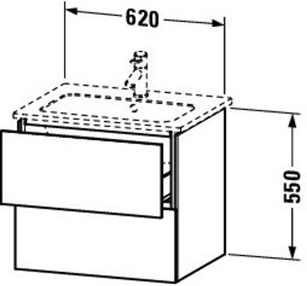 Duravit LC624005555 LC WTU WH 620x481x550 Ei Marmoriert