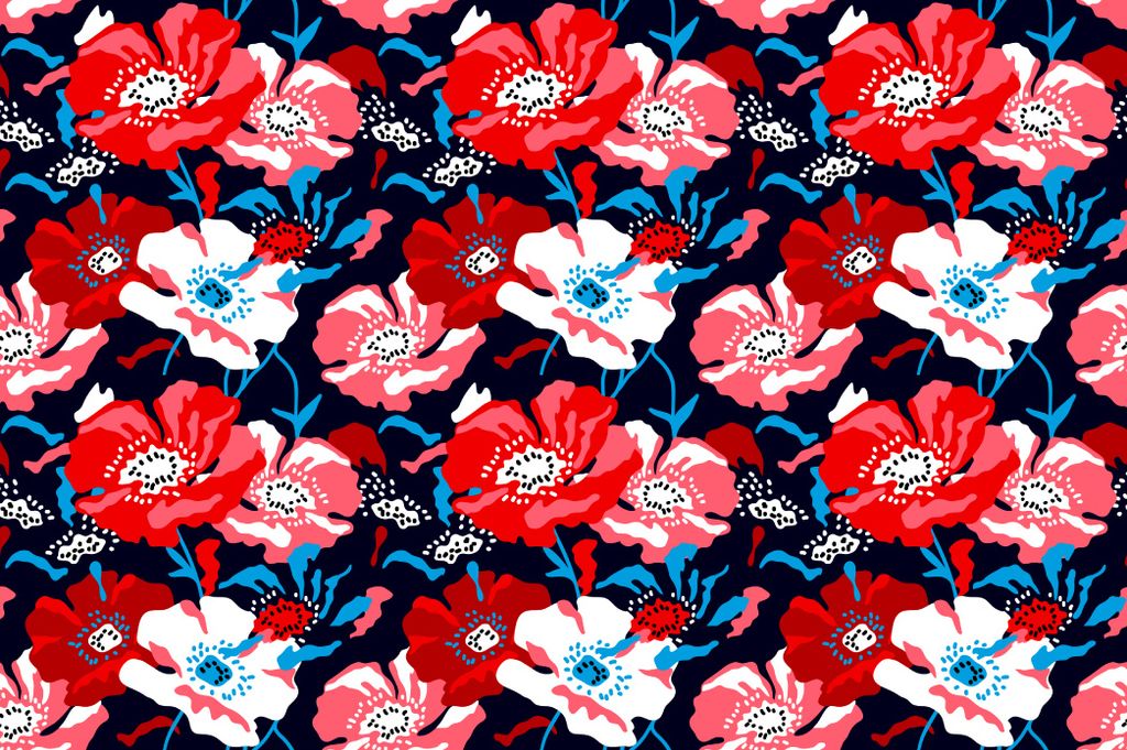 Muralo Fototapete 315 x 210 cm Vlies Tapete Wandtapeten moderne Wandbilder XXL Blumen Mohnblumen Flora Gemalt