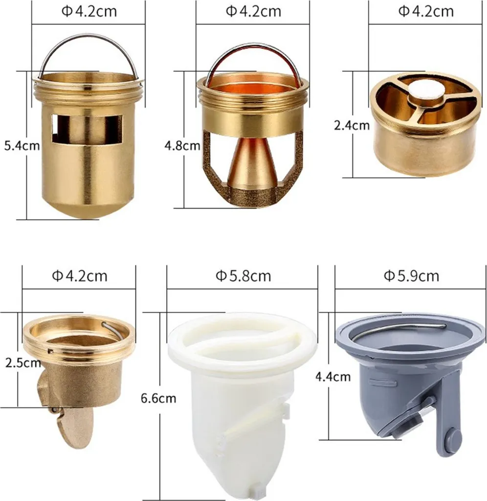 Siphon de sol magnétique anti-odeur avec joint hydraulique en chrome