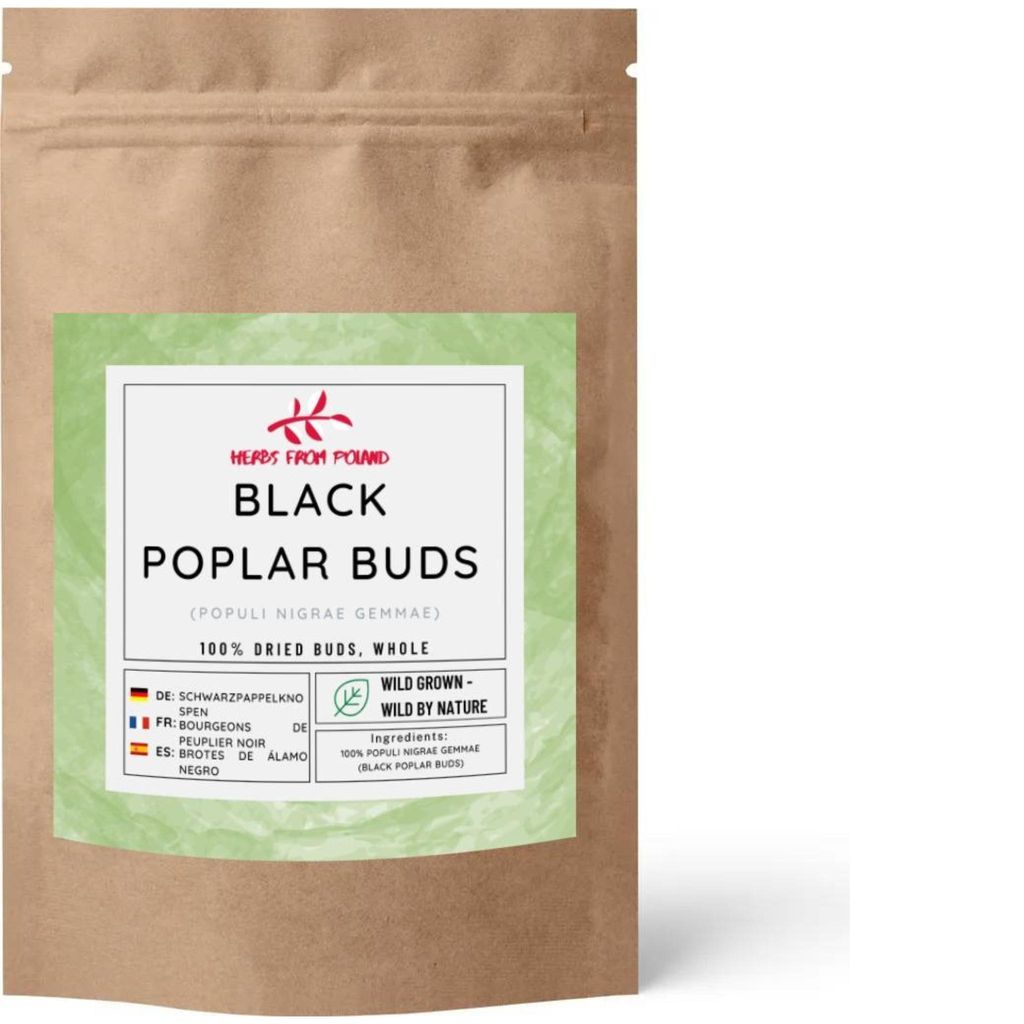 Herbs from Poland Schwarzpappelknospen – Natürlich entzündungshemmend, Unterstützt Haut, Atemwege & Harnwege, 100% Natürlich – 500g