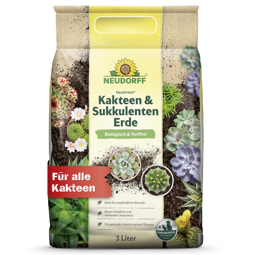 Neudorff NeudoHum Kakteen- & SukkulentenErde 3 Liter Produktbild 