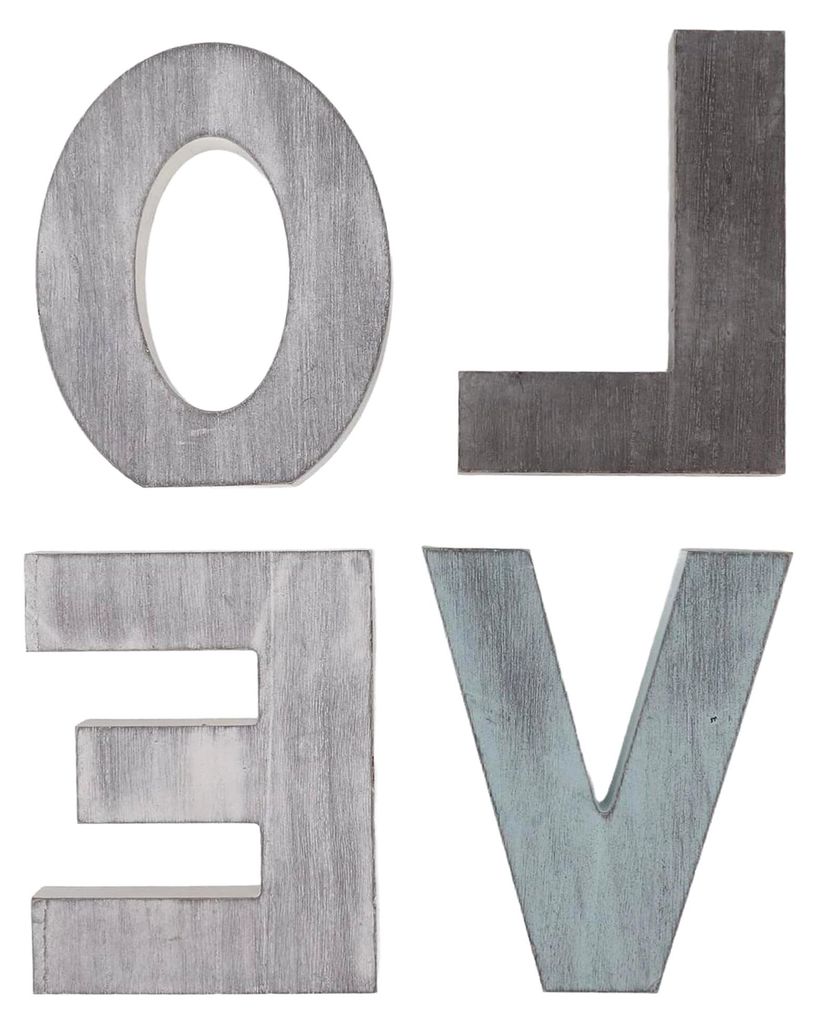 Schriftzug Love, LOVE Dekorative Holzbuchstaben, Hölzerne LIEBE Buchstaben Schreibtisch Dekoration Ornamente Hochzeit Schild für Zuhause Regal Ti...