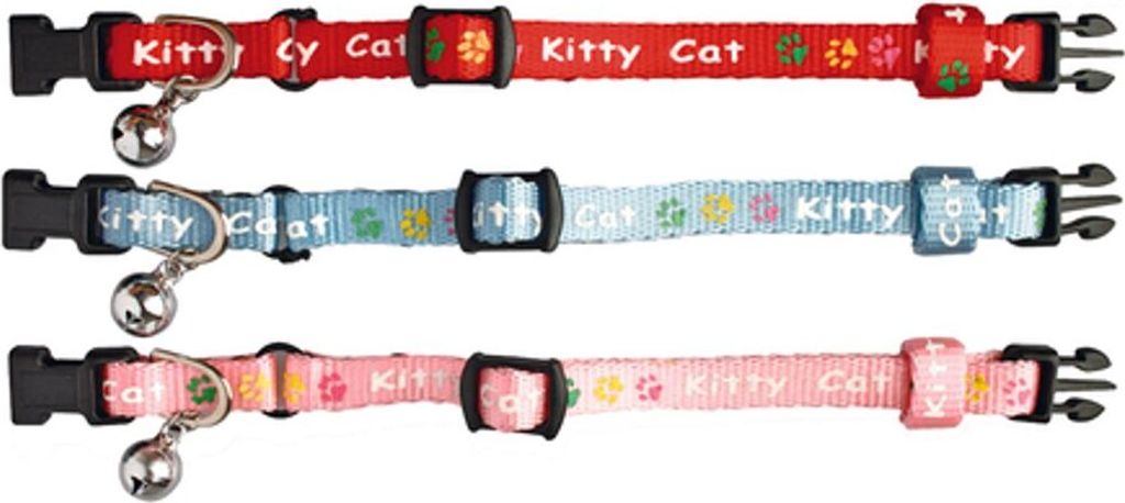 Karlie Kitty Cat 1 Stück Katzenhalsband Nylon farbl. sortiert 15 - 22 x 1 cm
