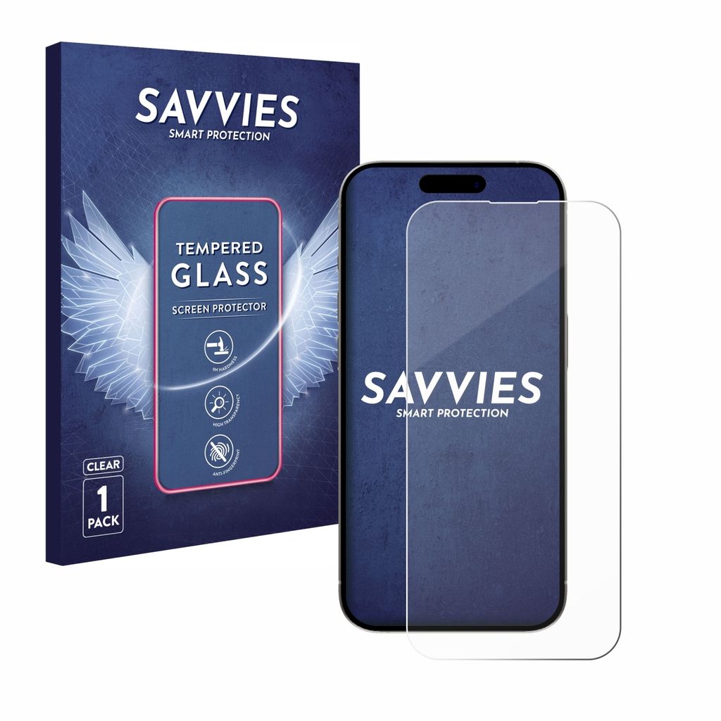 Savvies Panzerglas für Apple iPhone 15