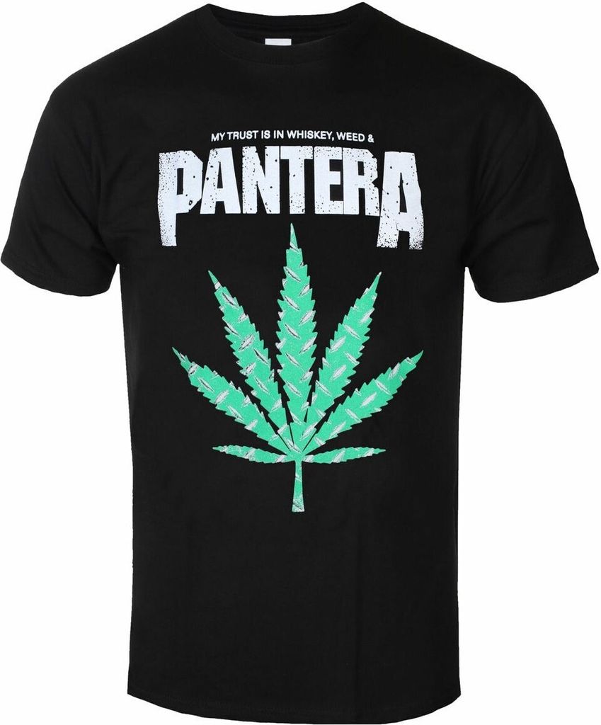 Pantera - "Whiskey ́n Weed" T-Shirt für Herren/Damen Uni RO2913 (M) (Schwarz)