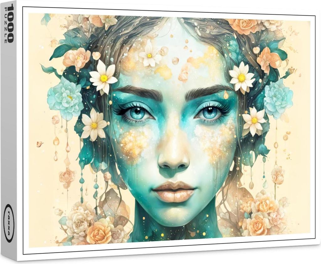 raxxa Premium-Puzzle "Golden Flower Fairy with Sparkling Eyes", 1000 Teile