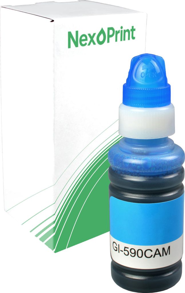 NexoPrint GI-590C 1604C001 cyan Druckerpatronen kompatibel zu Canon Pixma G 3515 Pixma G 4400 Pixma G 4410 - Hohe Ergiebigkeit