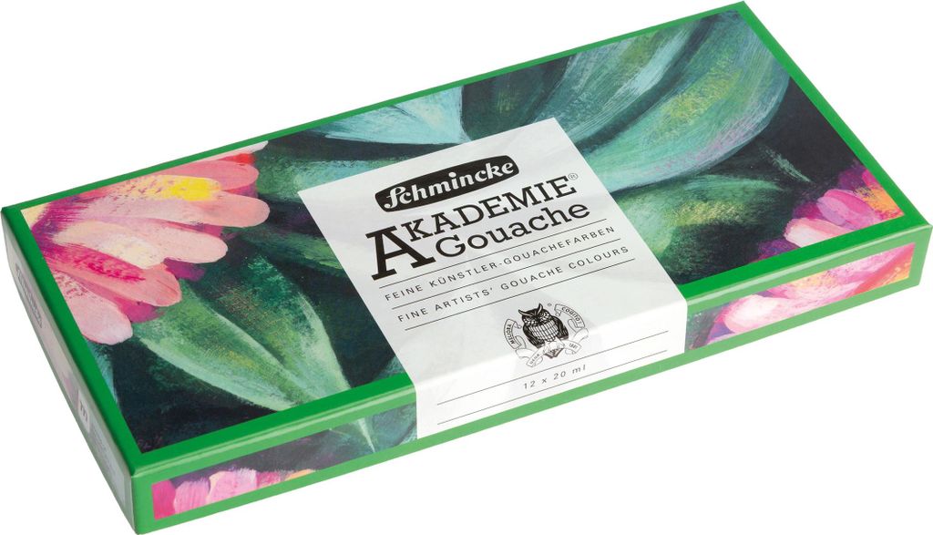 Schmincke AKADEMIE Gouache Kartonset mit 12 x 20 ml Tuben - 72 730 097