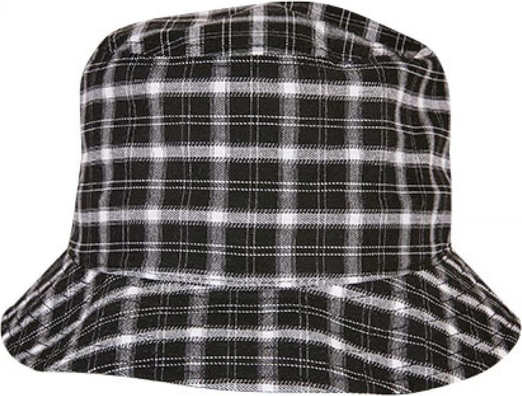 FLEXFIT 5003C | Check Bucket Hat - Farbe: Black-Grey Check - Größe: One Size