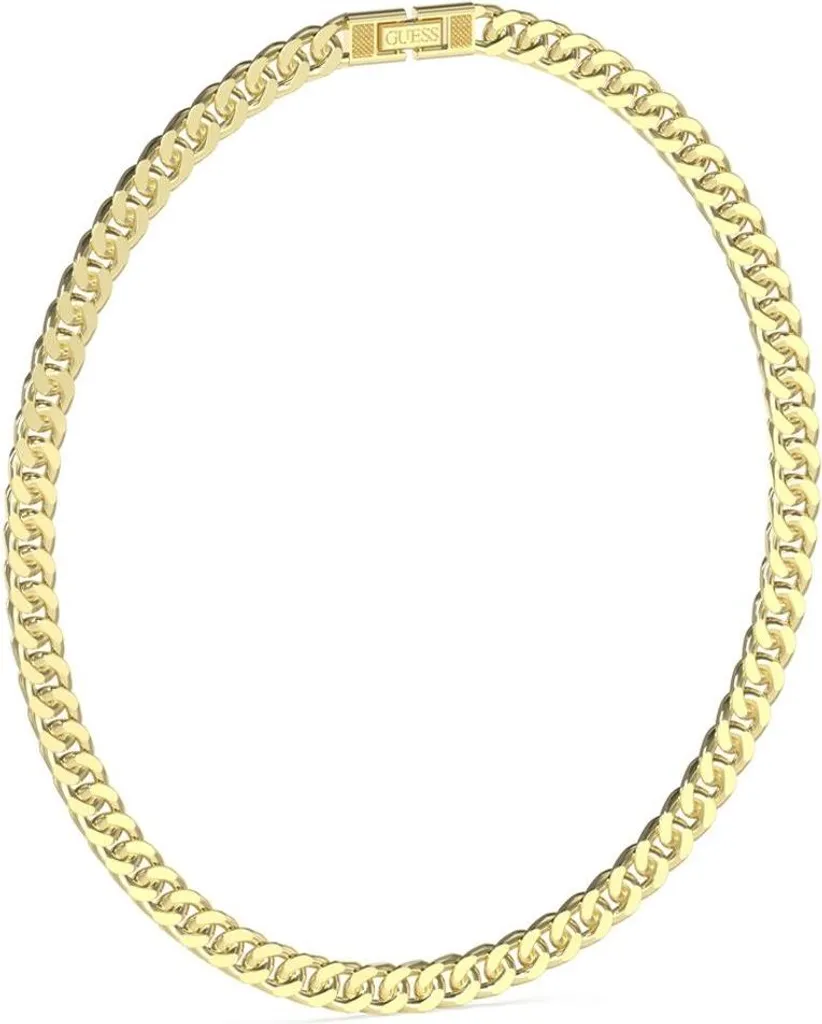 Chaîne Pendentif Guess Homme en Acier Inoxydable Doré Modèle JUMN0408