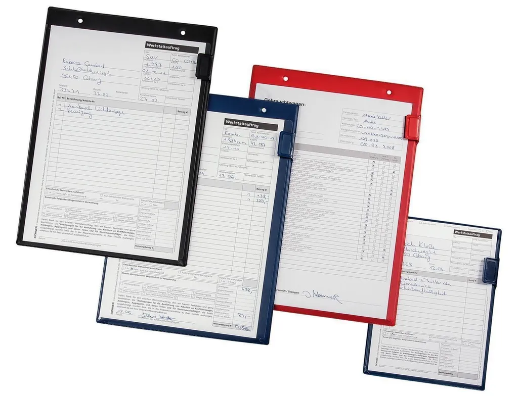 Protège-document A4 rouge EICHNER étui de protection plastique x10
