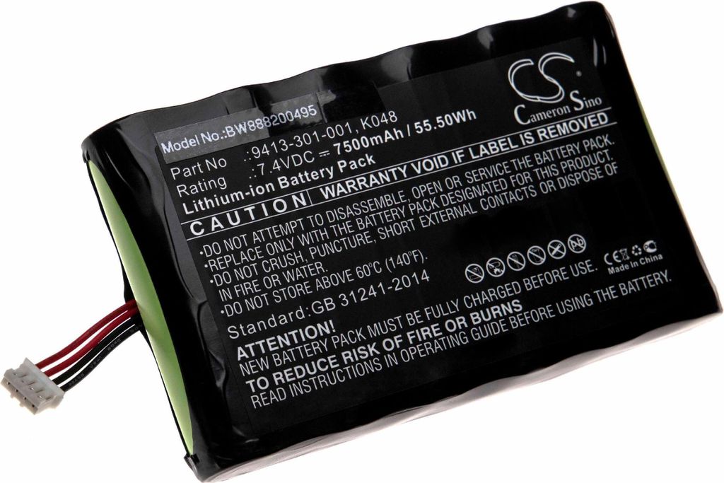 vhbw Akku kompatibel mit Peli 9410, 9410L Taschenlampe Kopflampe (7500 mAh, 7,4 V, Li-Ion)