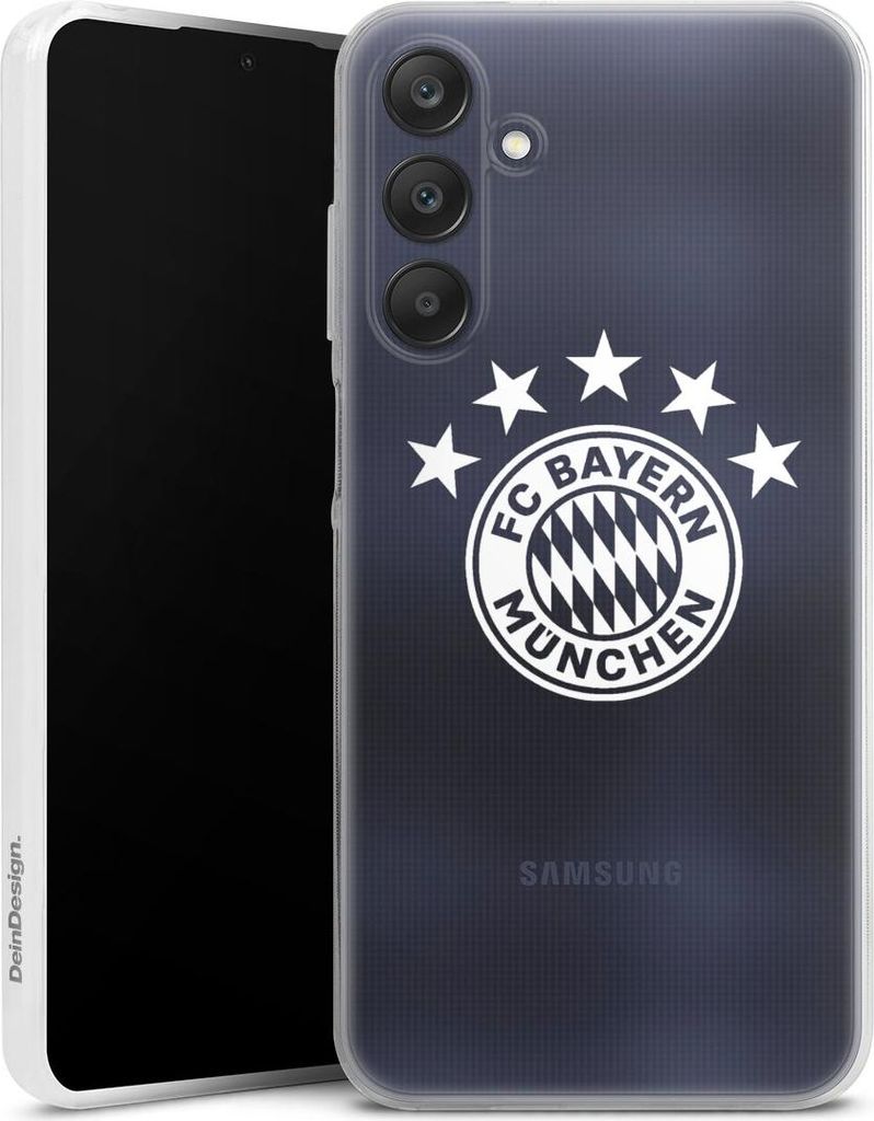 DeinDesign Slim Hülle für Samsung Galaxy A25 5G Silikon Case Ultra Dünn Handyhülle FC Bayern München FCB transparent