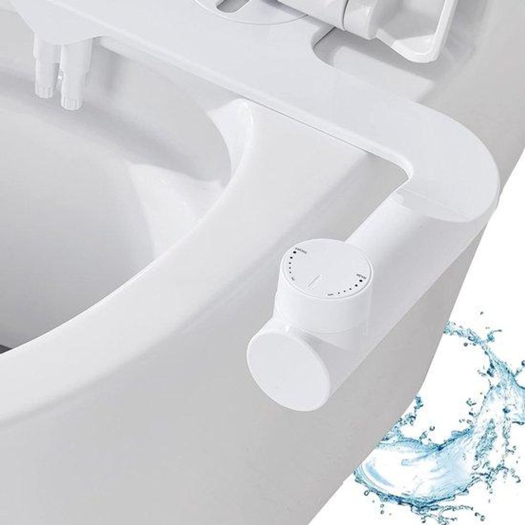 Bidet-Set mit Heiß- und Kaltem Wasser - Automatisches Reinigungssystem mit zwei Sprudeln für Front- und Rückenreinigung