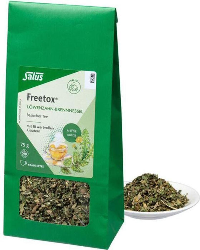 Salus Freetox Löwenzahn-Brennnessel basischer Kräutertee, 75 g Tee