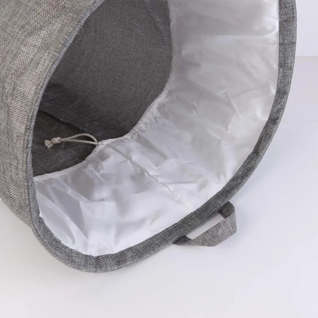 Paniers à linge ronds contre l'encombrement toile imperméable lot de 2