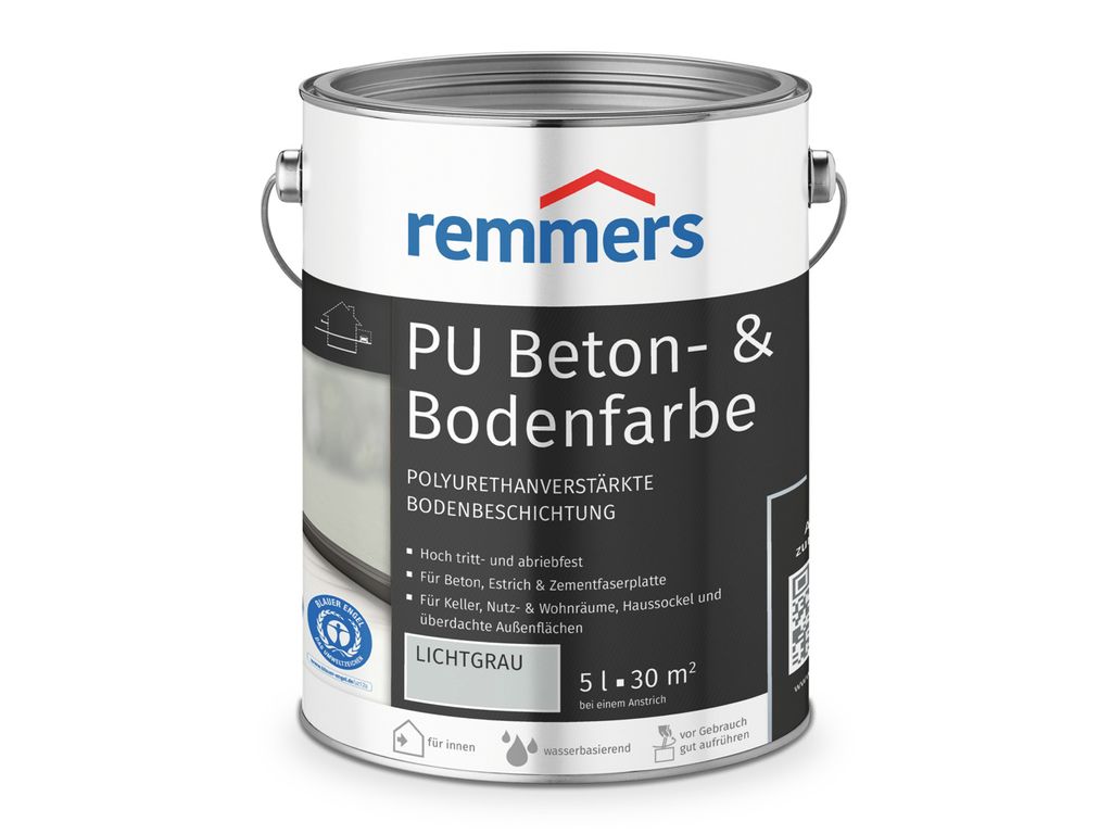 Remmers PolyurethanBeton- & Bodenfarbe lichtgrau 5 l, Produktbild 