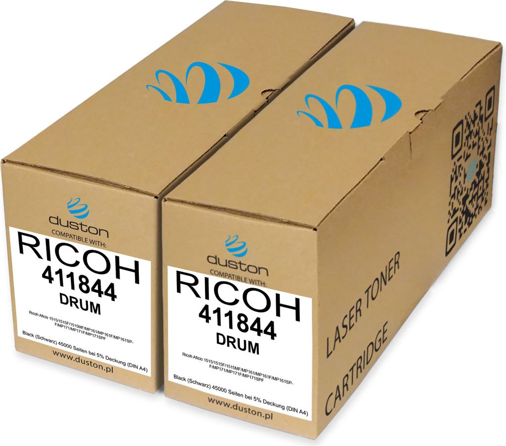 2x 411844, TYPE1515 Band Schwarz kompatibel mit Ricoh Aficio 1515 1515F 1515MF MP161 MP161F MP161SPF MP171 MP171F MP171SPF