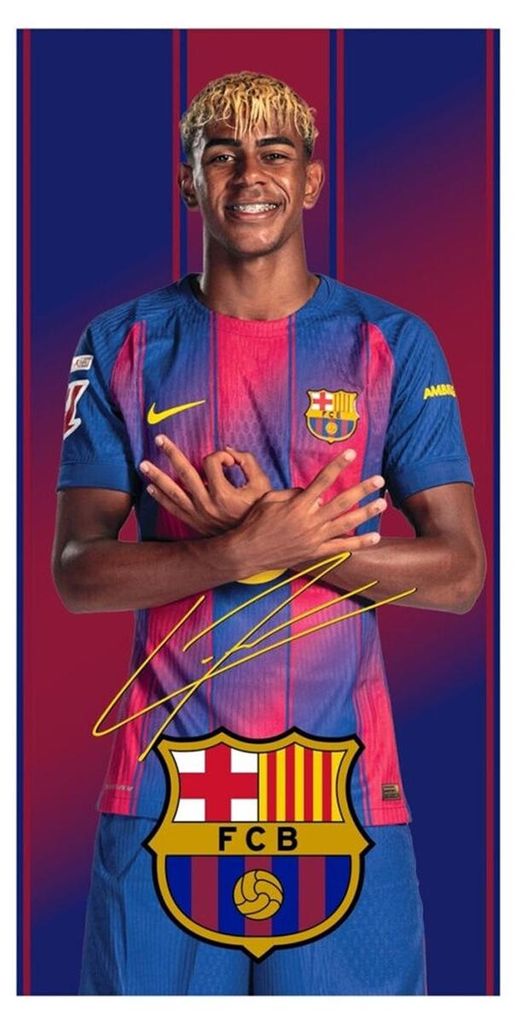Unyqoos® FC Barcelona Lamine Yamal Mikrofaser-Strandtuch Produktbild 