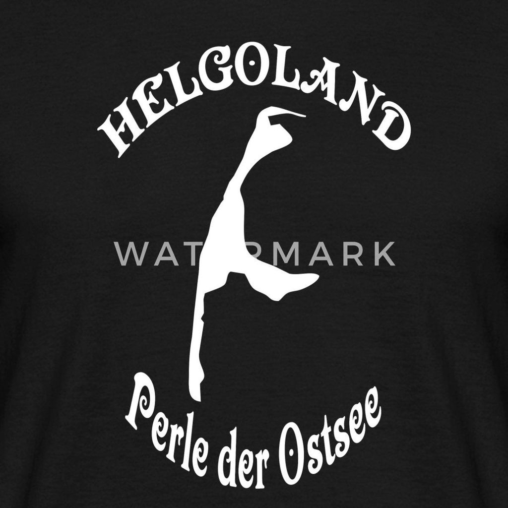 Spreadshirt Helgoland Sylt Perle Der Ostsee Witz Meme Geschenk Nordsee Männer T-Shirt, S, Schwarz