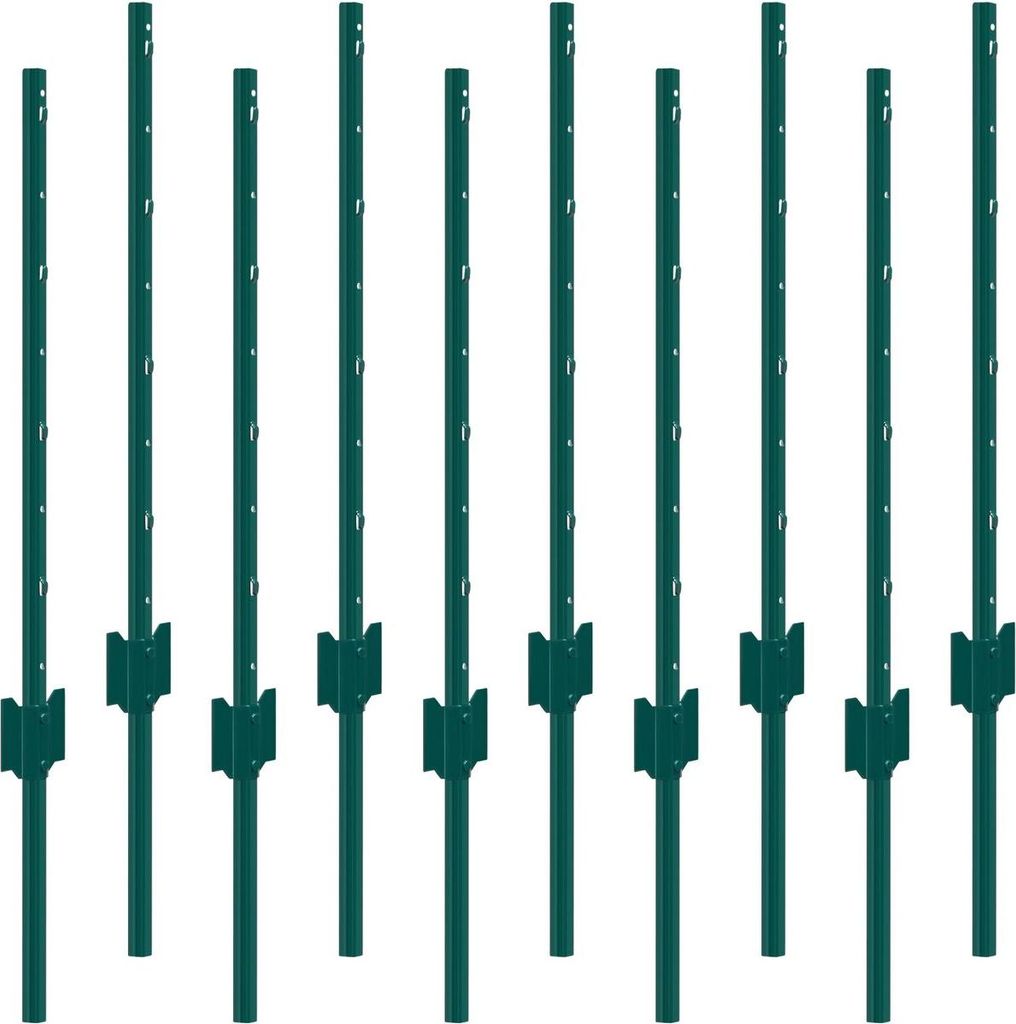 3 Fuß Zaunpfosten 10er-Pack T-Pfosten Hochleistungs-Metallzaunpfosten Grün