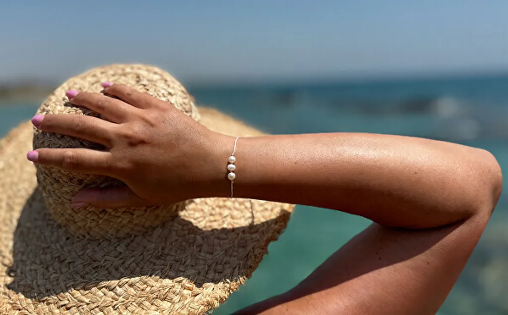 Bracciale con perle HE03R3RG-WH - 1