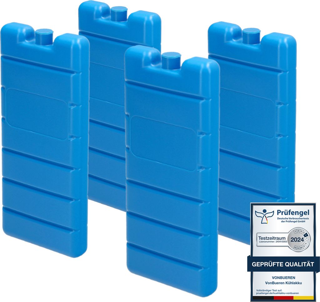 VonBueren Kühlakku Kühlzubehör 4 x 200 Gramm Lange Kühlung Kühltasche Vorteilspack