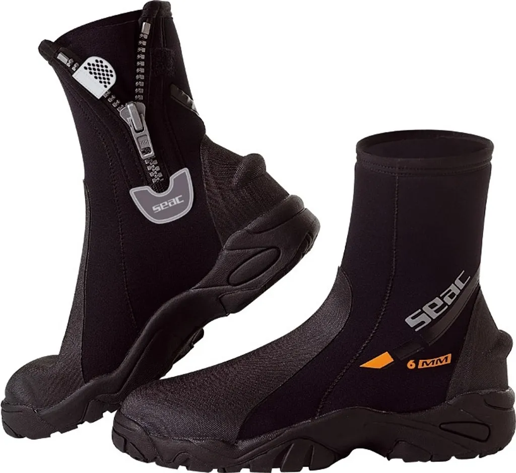 Chaussons Néoprène 6mm SeacSub ProHD S 38/39 avec Semelle Antidérapante Noir
