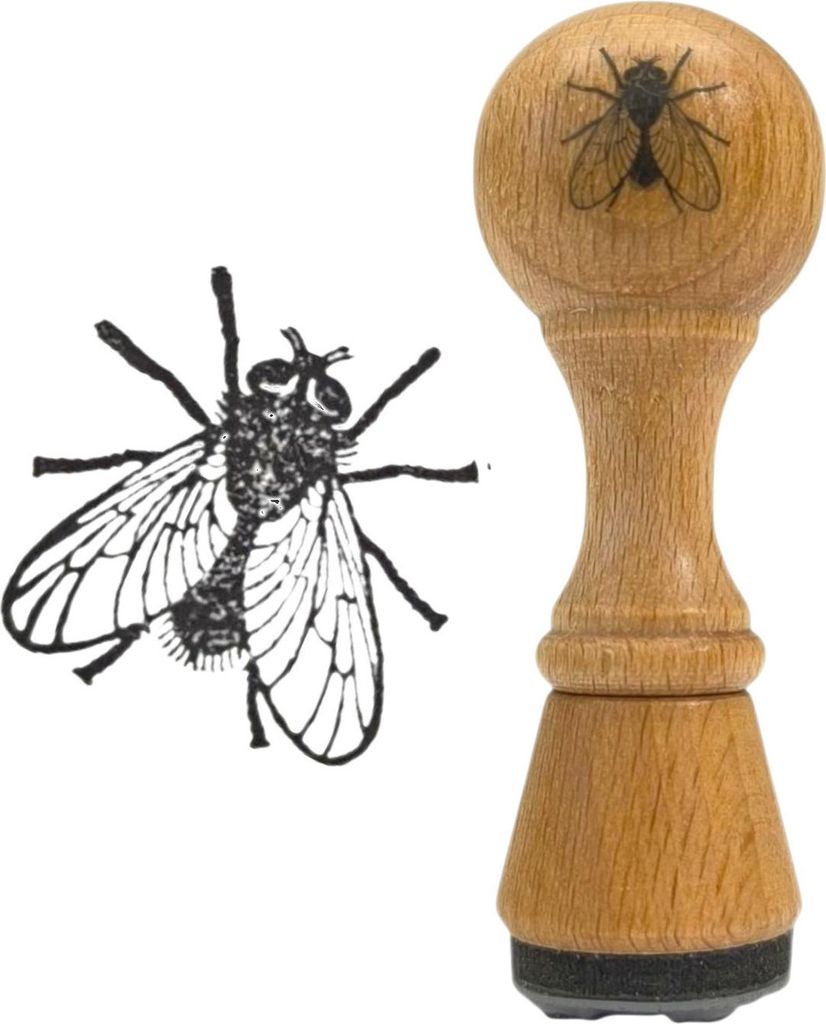 Fliege Holzstempel Produktbild 