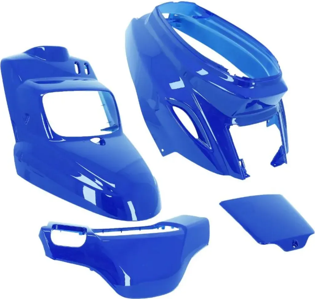 Kit d'habillage 4 pièces bleu brillant idéal rénovation scooter neuf