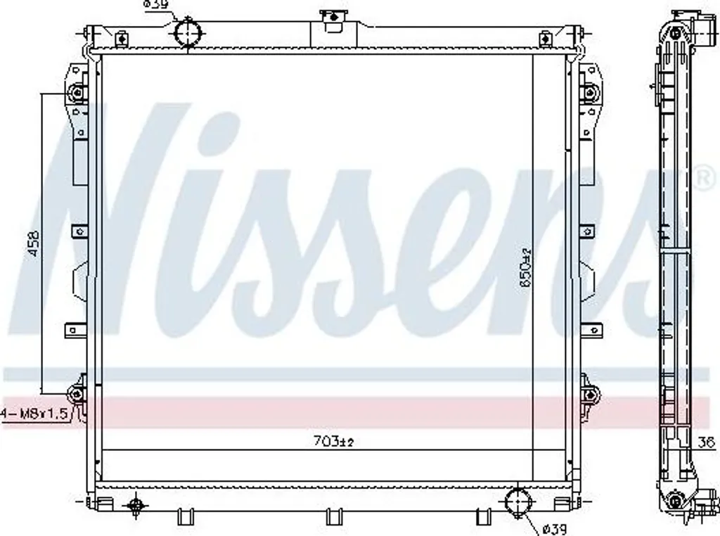 Radiateur alu Nissens 606523 robuste pour Tundra référence 164000S010
