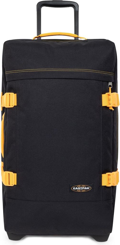 EASTPAK Trolley Reisetasche Duffel Pack Wheel Kontrast Mango schwarz 55cm