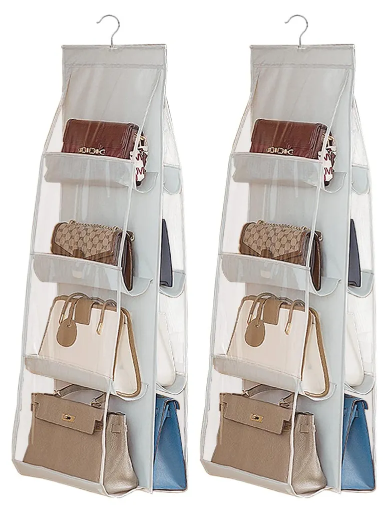 Organiseur d'armoire 8 compartiments pliable pour sacs à main 116H x 36L
