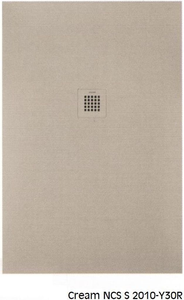 SANYCCES STRATO Rechteckige Duschwanne 90 x 80 cm beige Ablauf in chrom