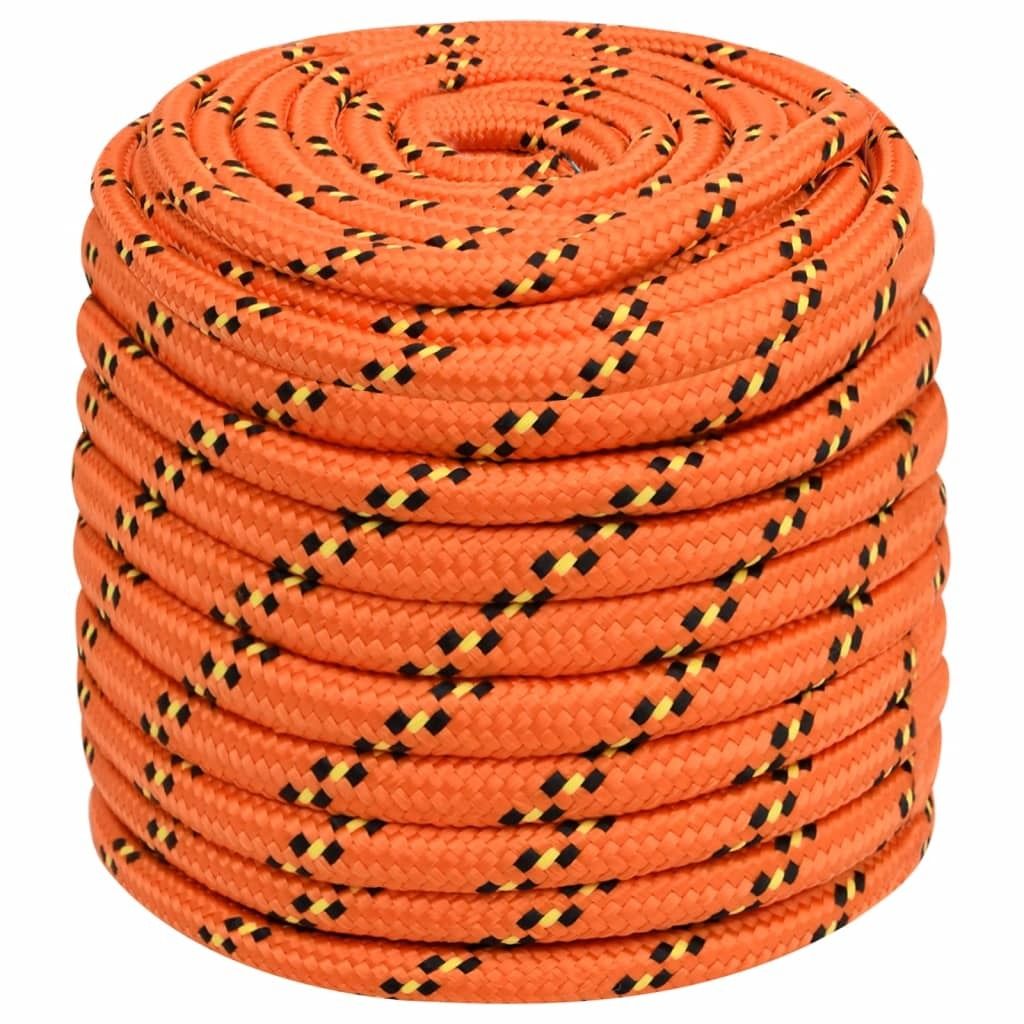 vidaXL Corde de bateau orange 18 mm 25 m polypropylène Image du produit 
