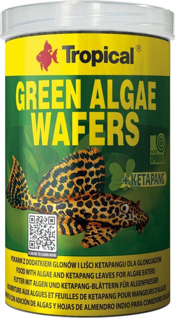 Tropical Green Algae Wafers, 1000 ml