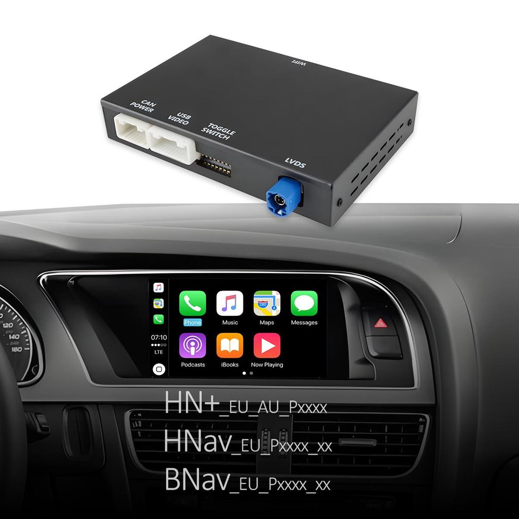 Wireless CarPlay Android Auto für Audi A4 B8 A5 8T Q5 8R MMI3G Basic High 3G+ 2013-2016 Nachrüstung Navigation Multimedia Upgrade Plug and Play