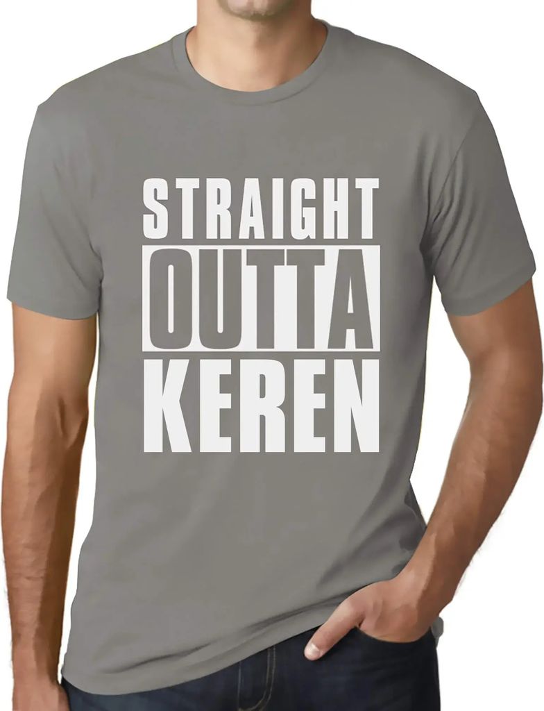 Herren Grafik T-Shirt Direkt aus Keren – Straight Outta Keren – Öko-Verantwortlich Vintage Jahrgang Kurzarm Lustige Druck Geburtstag Geschenk ...