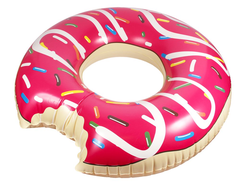 Schwimmring Donut mit Biss braun Schwimmreifen Pool 119cm Wasser Reifen/NEU/ 