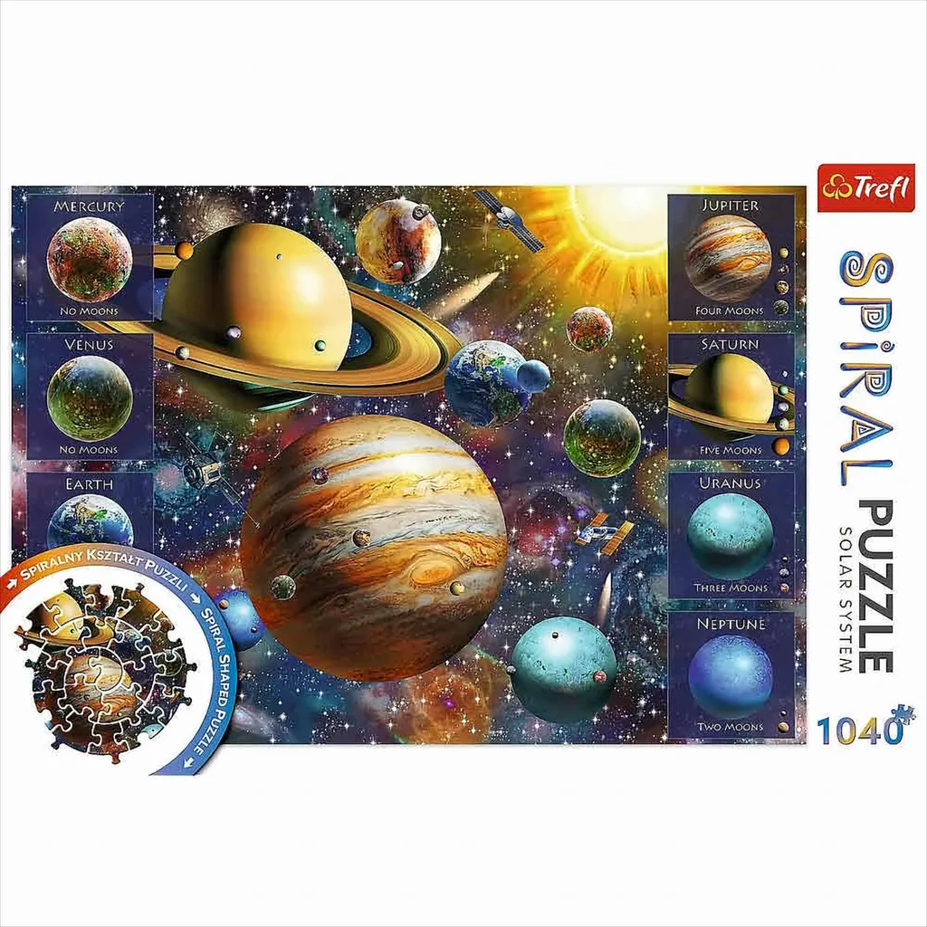 Puzzle 1000 Pièces et Plus Système Solaire Spirale Trefl - Jeu Créatif