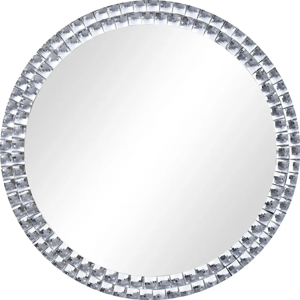 vidaXL Miroir Mural Rond 40 cm en Verre Trempé Haute Résistance