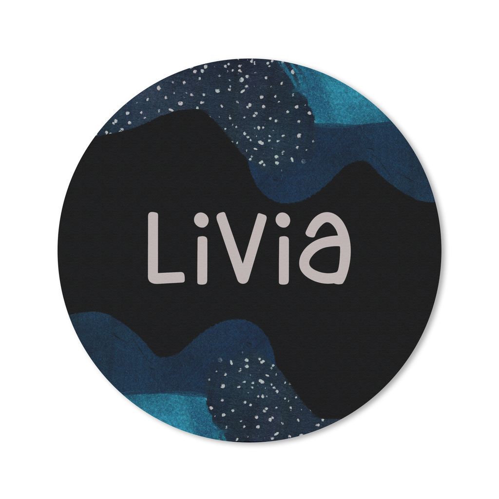 MuchoWow Mauspad Mousepad Livia - Pastell - Mädchen 40x40 cm - Mousepads - Maus Mat - Pad - Mausunterlage - Schreibtisch Accessoires