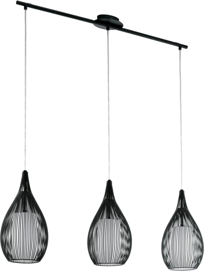 Grand luminaire Eglo Razoni 3 ampoules pour éclairer un salon sombre