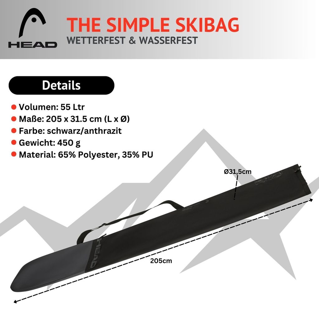 Douchebag Skitasche Slim Jim 100 Liter - Für Ski Und Snowboard