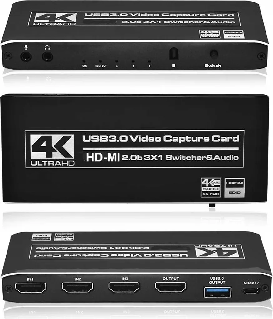 Interface de Capture pour Streaming Multi-Sources HDMI vers USB 2.0/3.0 - 4