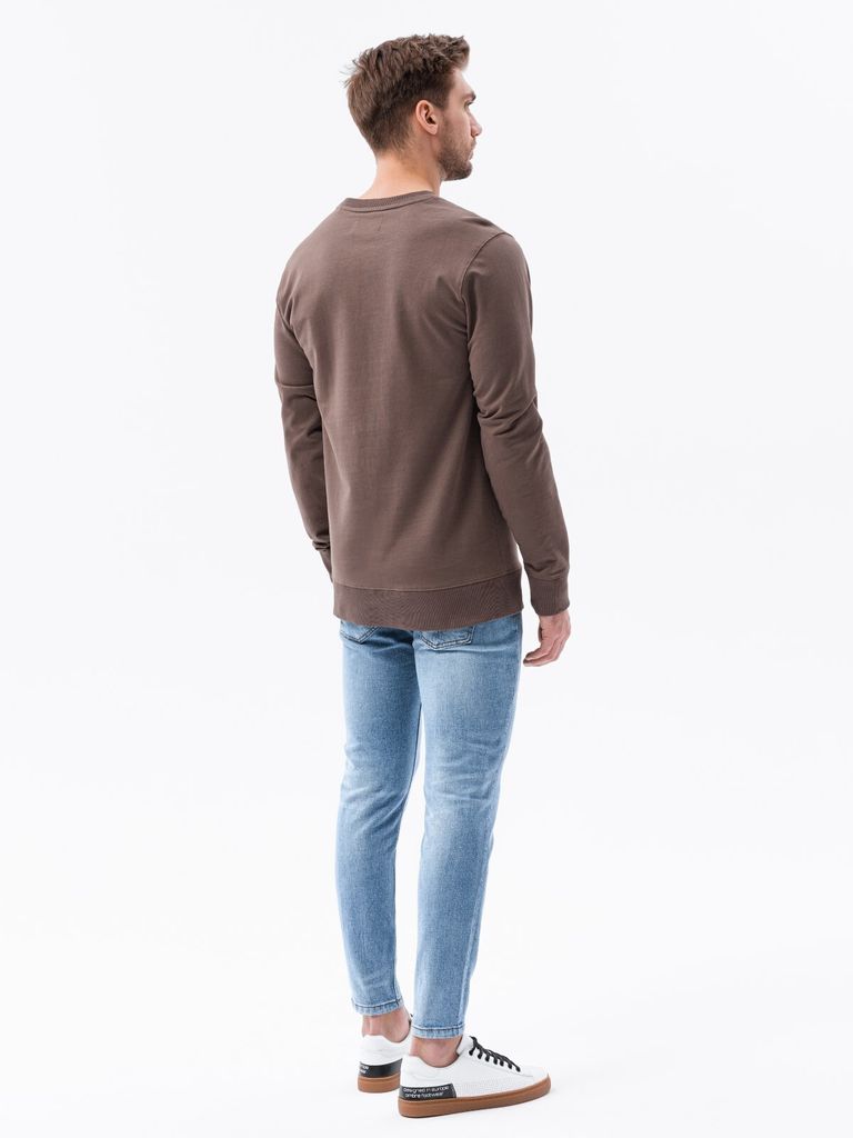 Ombre Clothing Herrensweatshirt ohne Verschluss Zaragoza Kaffee XXL