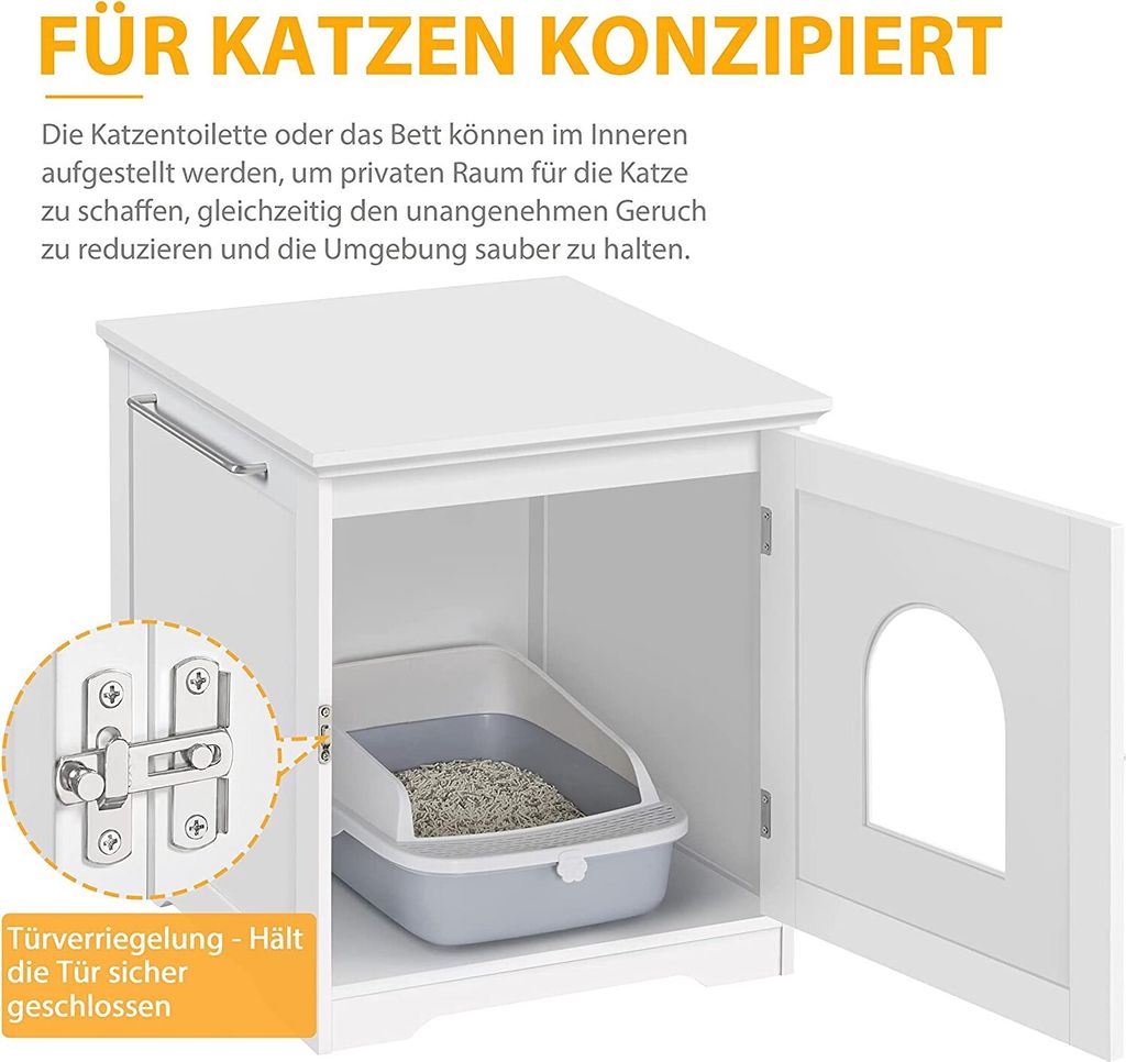 Yaheetech 2er Set Katzentoilette Katzenklo Schrank Produktbild 5