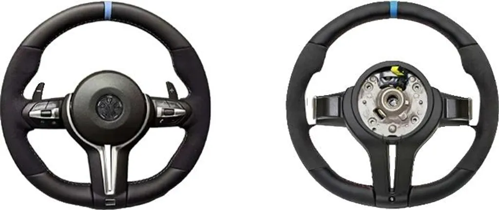 Volant cuir alcantara pour BMW, ergonomie sport et palettes M3 noir