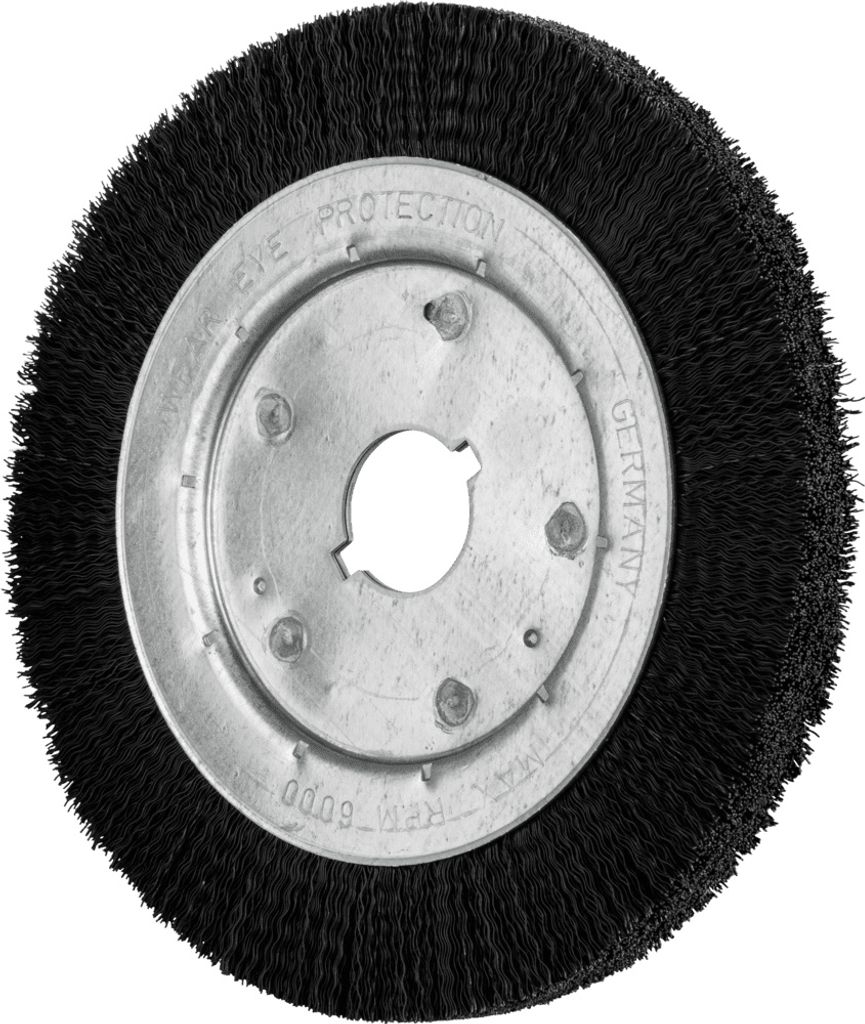 PFERD TOOLS Rundbürste schmal ungezopft RBU Ø200x16xvariable Bohrung Kunststoffbesatz-Ø0,40