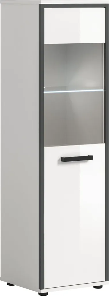 Meuble Haut de Salle de Bain Kojak avec Miroir et Éclairage LED Blanc